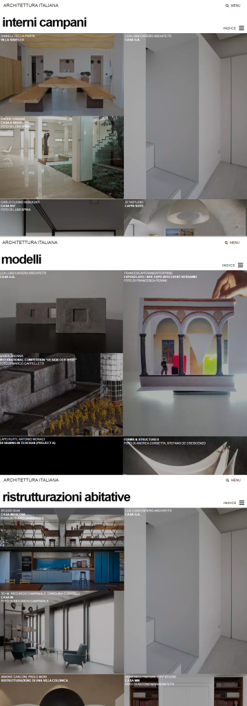 pubblicazione su architettura italiana